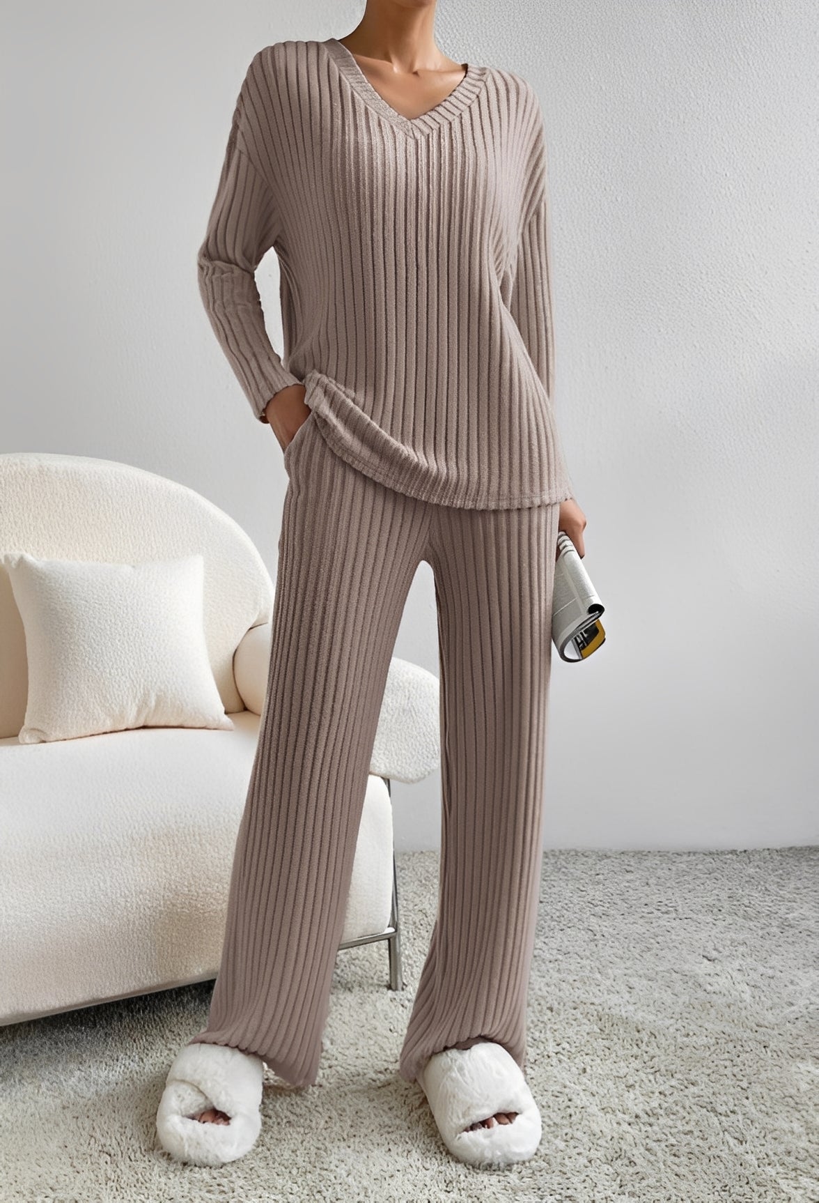 Niki - Lockeres gestreiftes Outfit-Set
