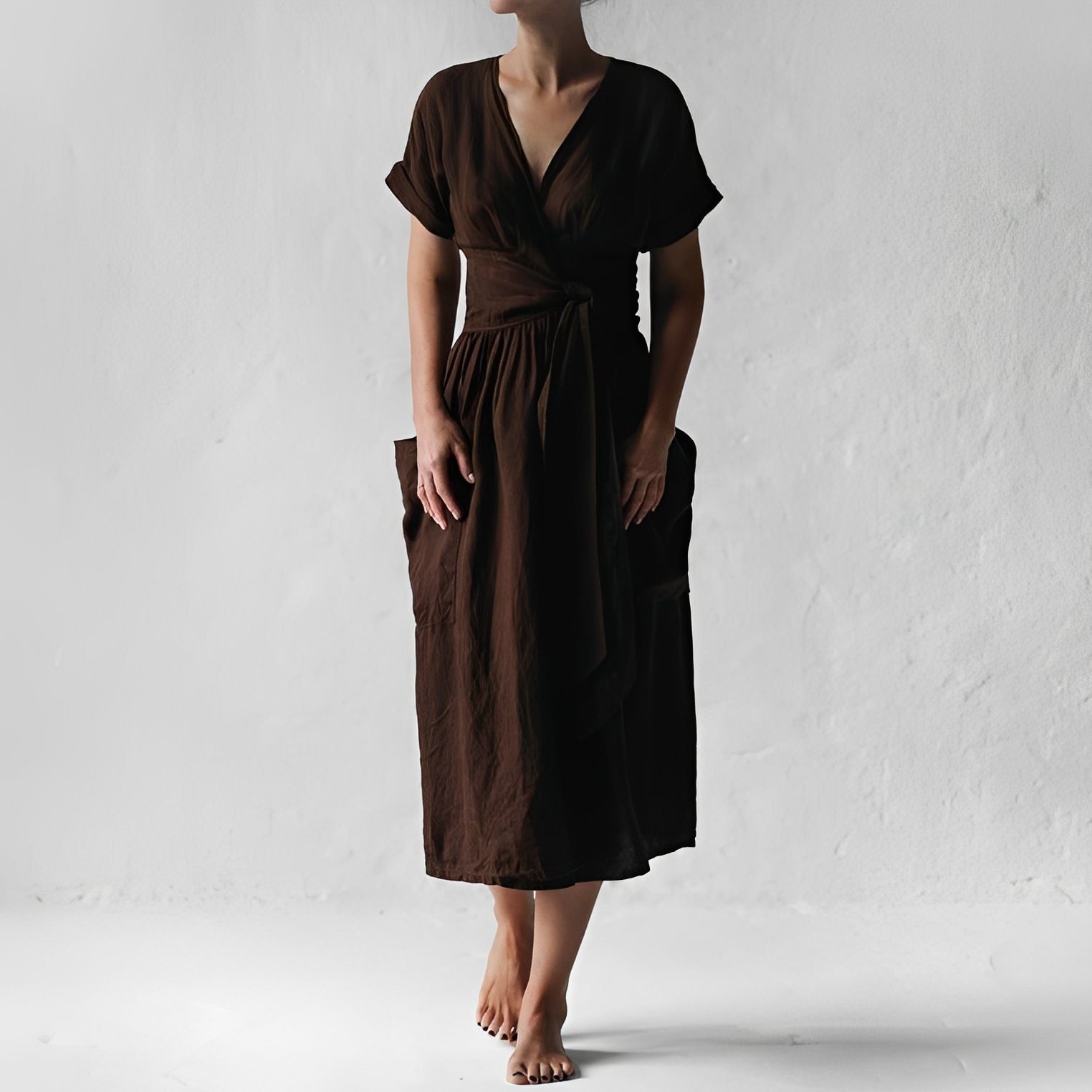 Sasha - Bequemes Wickelkleid mit Taschen