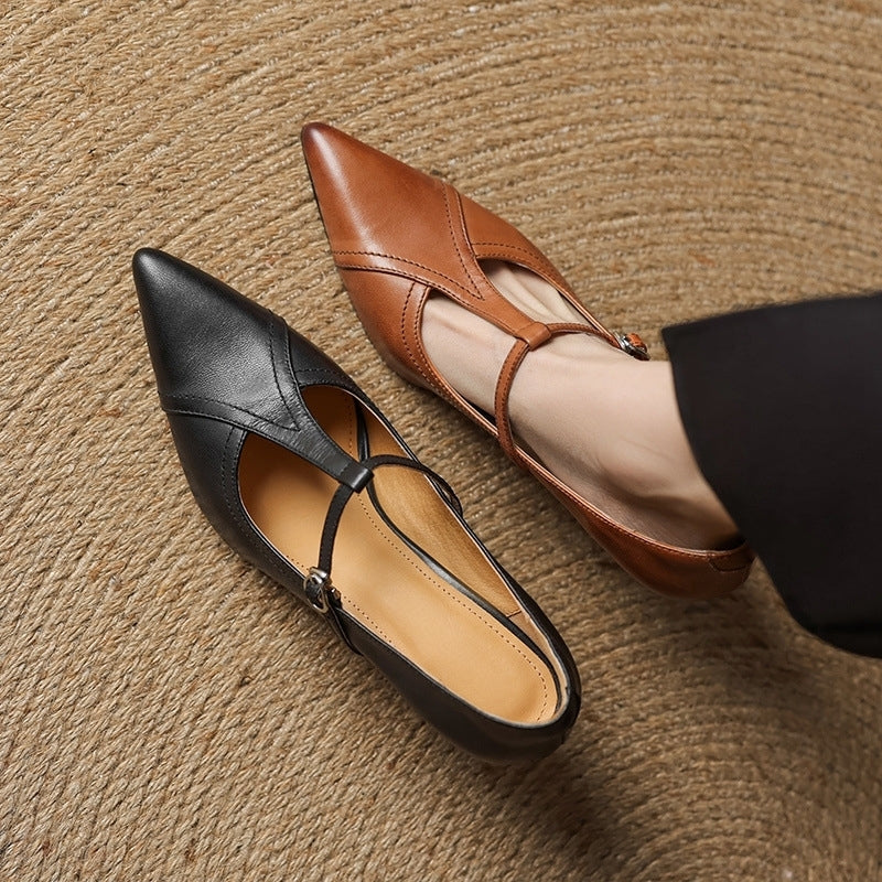 Ellis - Stilvolle Stiletto-Absätze mit T-Riemen