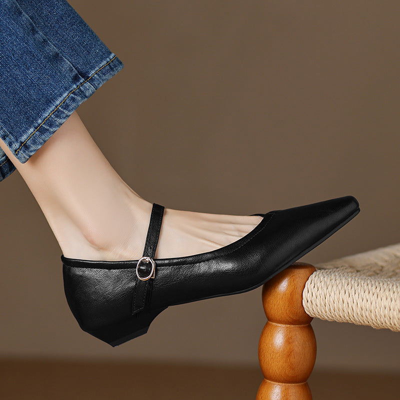 Isobella - Bequeme flache Pumps-Sandalen