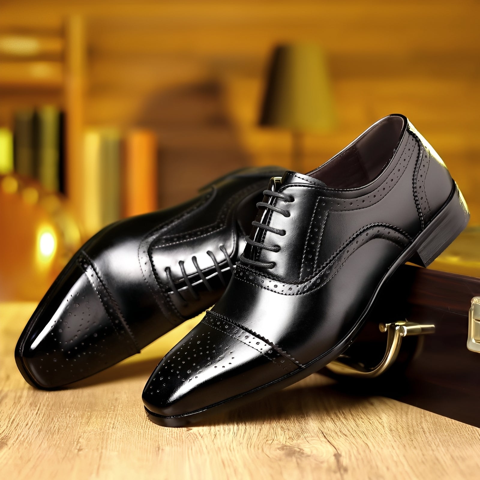 Ronan - Retro-Herrenschuhe mit spitzem Schnitt