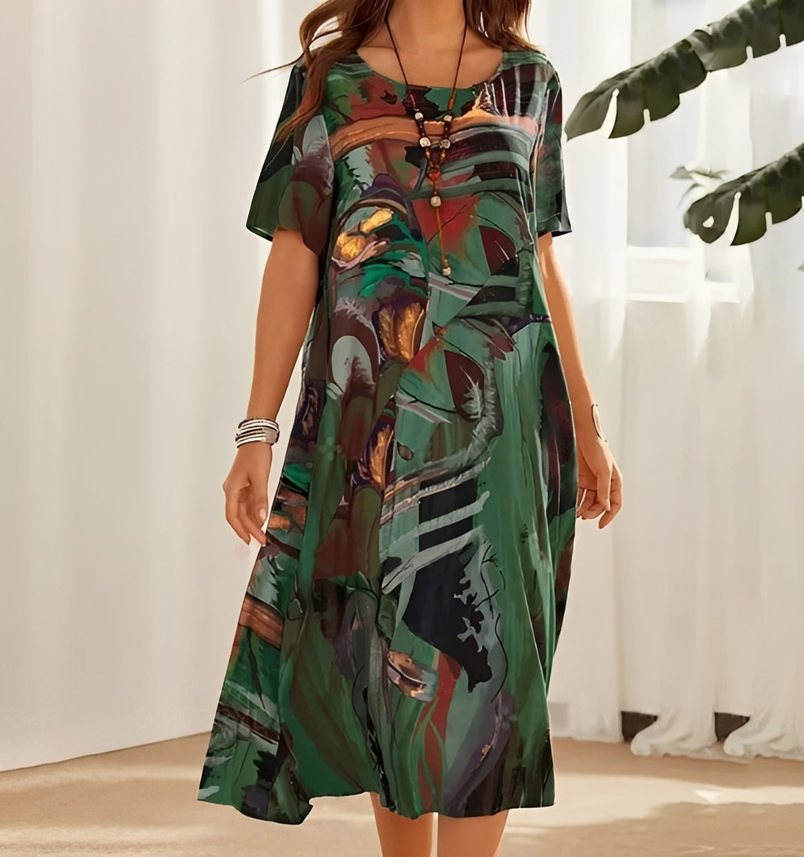 Theresa - Lässig geschnittenes, bedrucktes Kleid für Damen