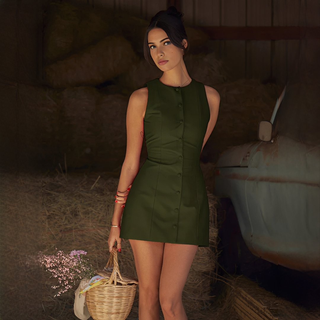 Ellisia - Stilvolles ärmelloses kurzes Kleid