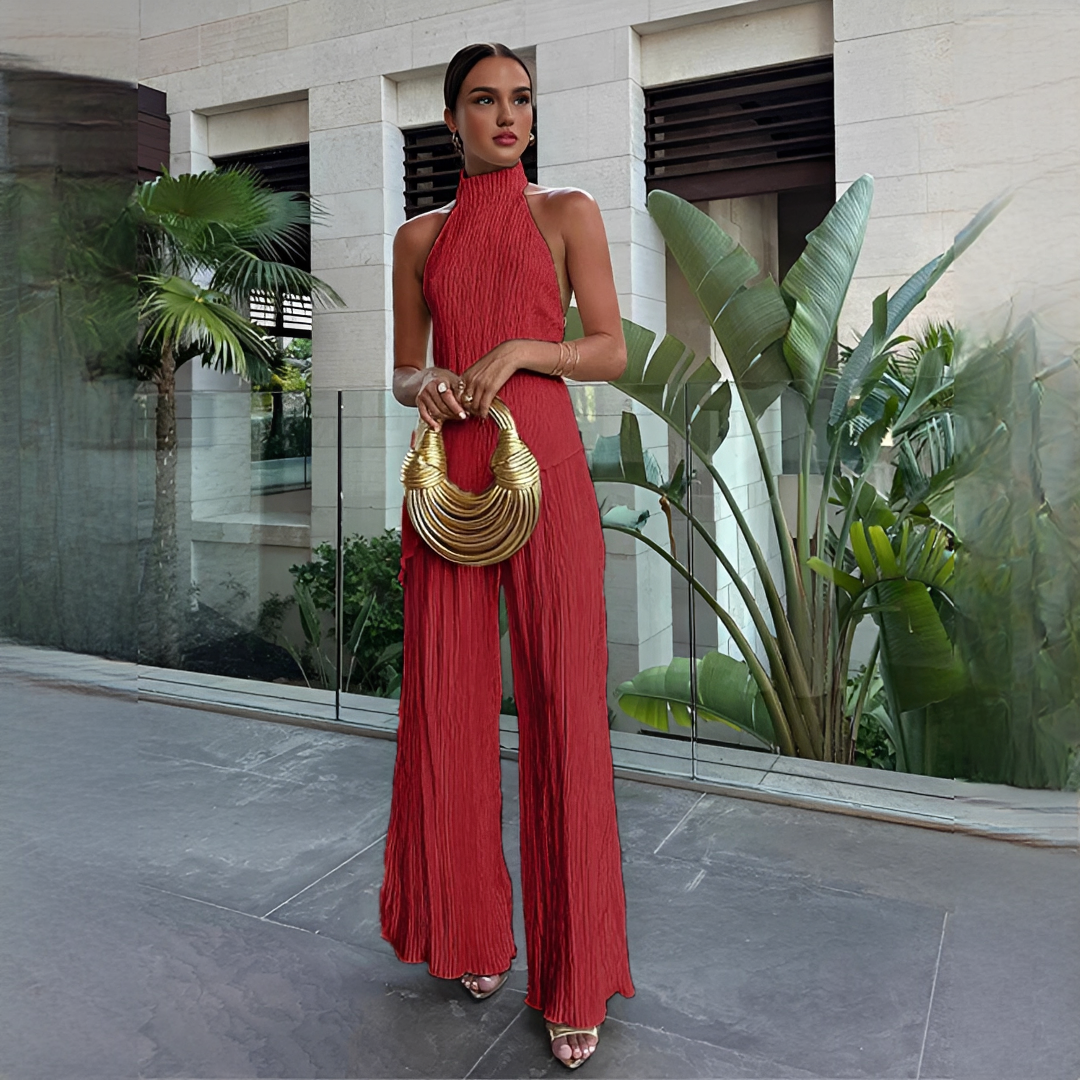 Elvissa - Elegantes Oberteil und Set mit weitem Hosenbein