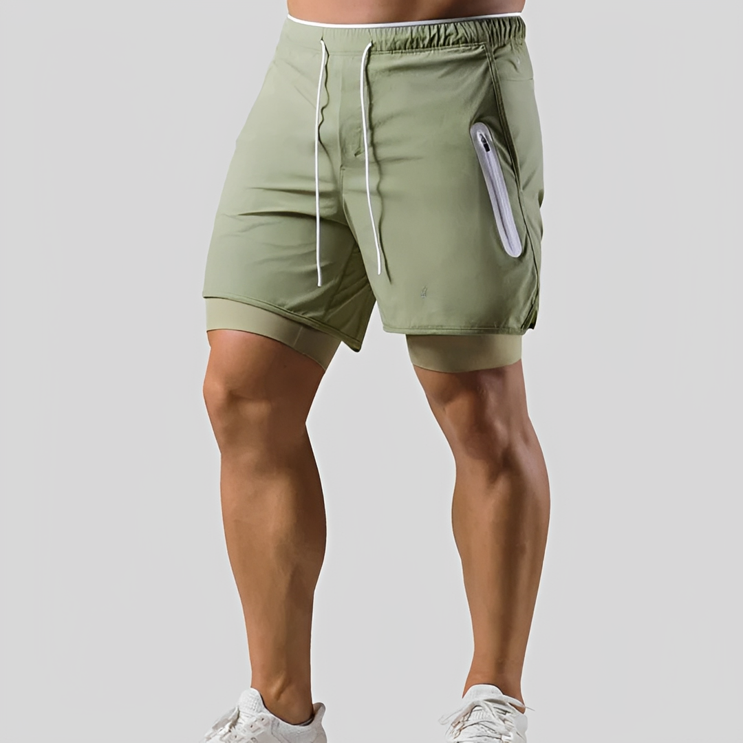 Steven - Kurze Hose für Herren - Doppelschicht für den Sport