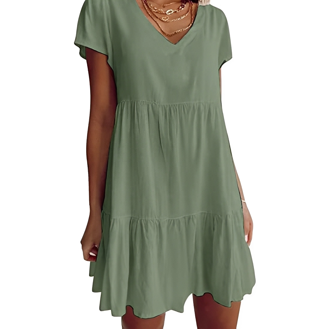 Judith - Lockeres Weites Kurzes Kleid