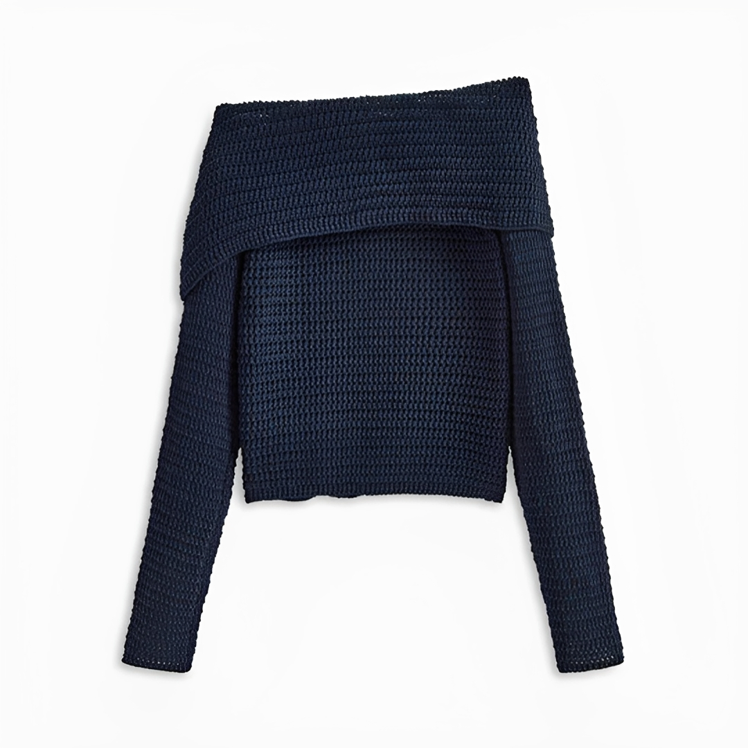 Ginalyn - Asymmetrischer Pullover mit einer Schulter