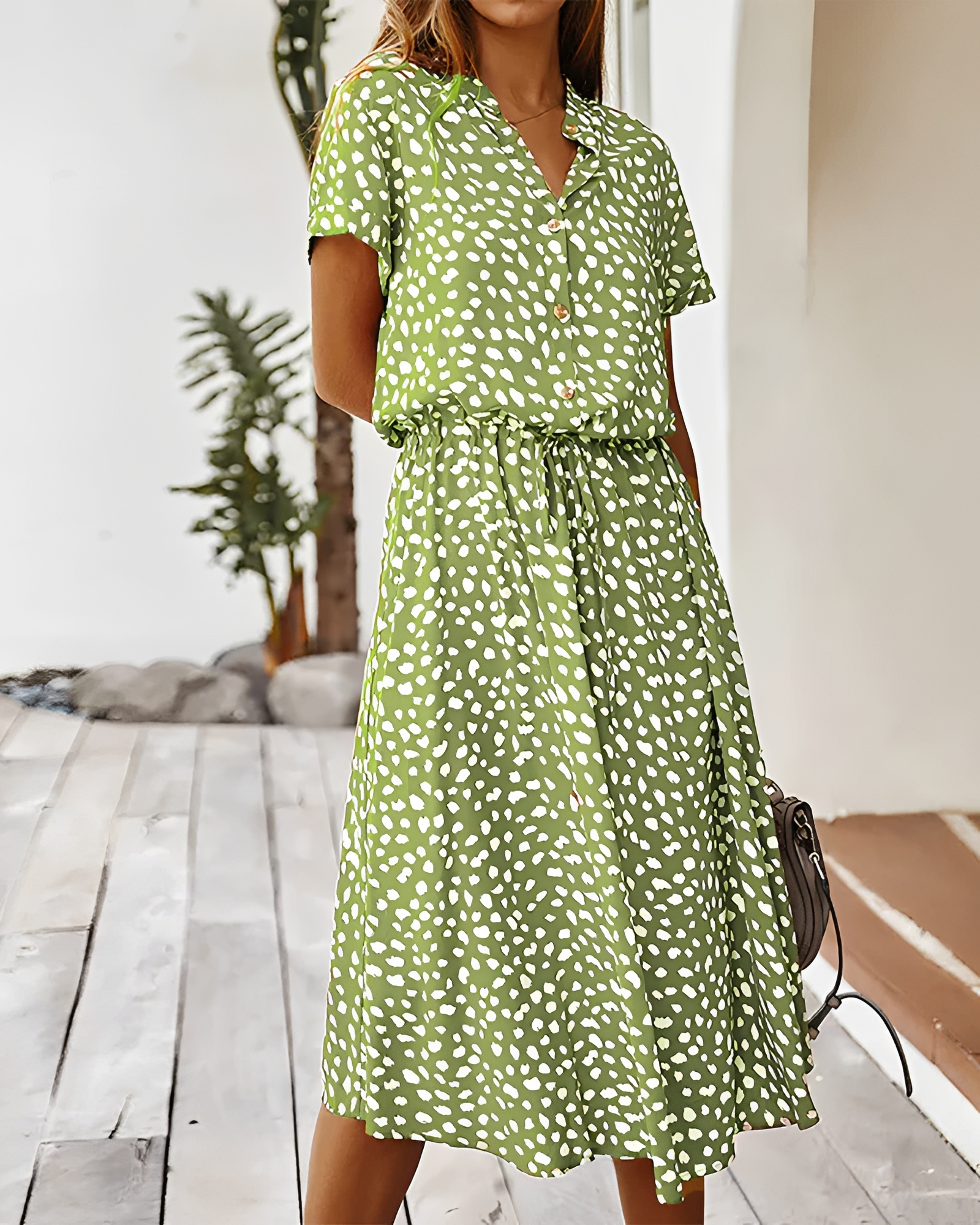 Shannon - Schickes Midikleid mit V-Ausschnitt