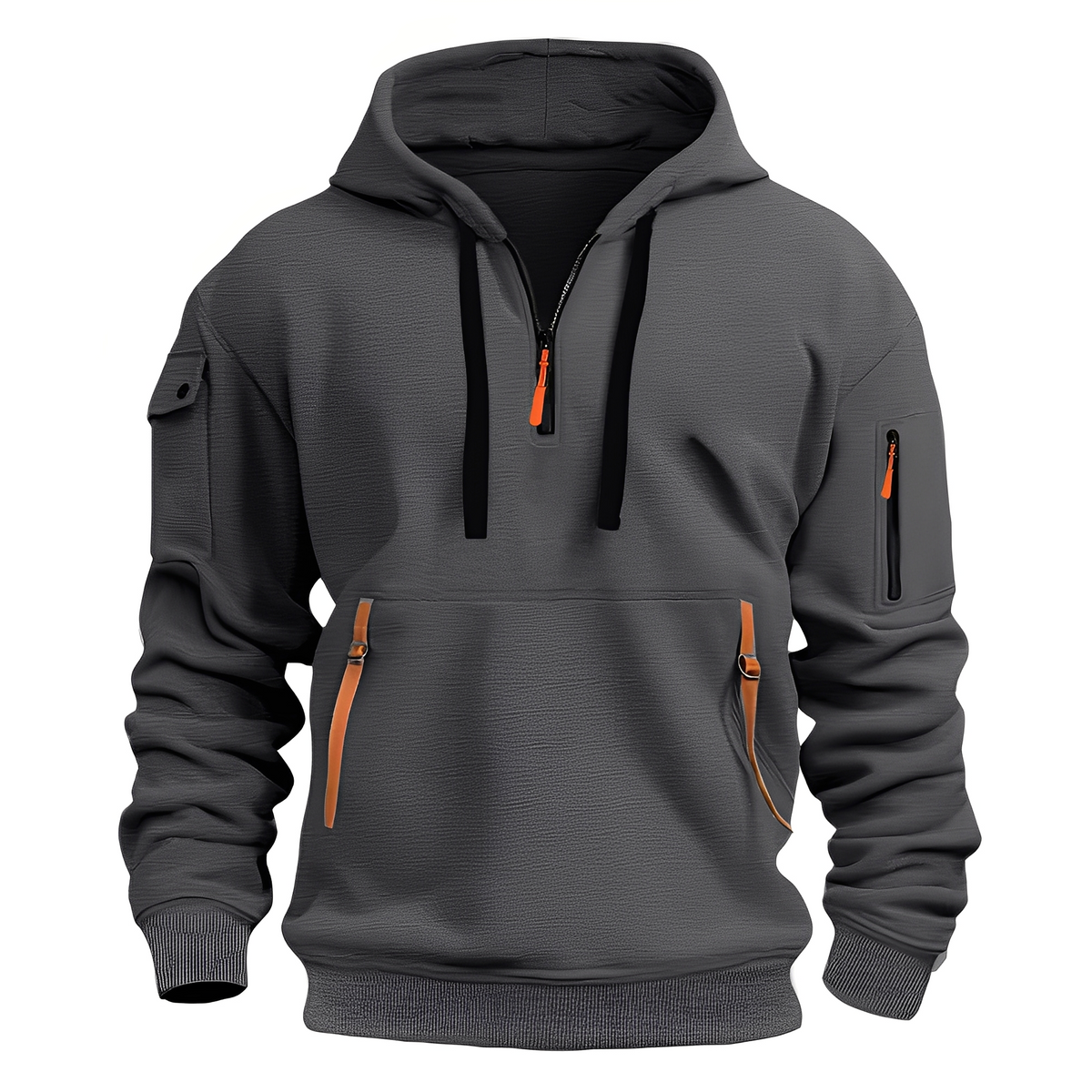 Paxton - Bequeme Hoodie-Jacke mit halbem Reißverschluss
