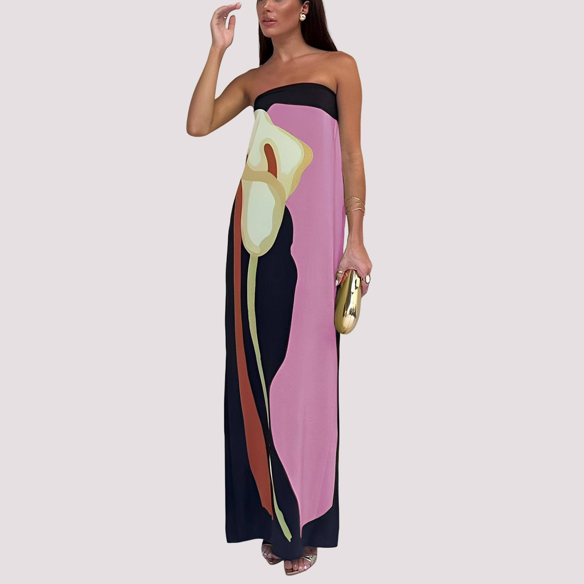 Samara - Stilvolles Maxikleid ohne Schultern