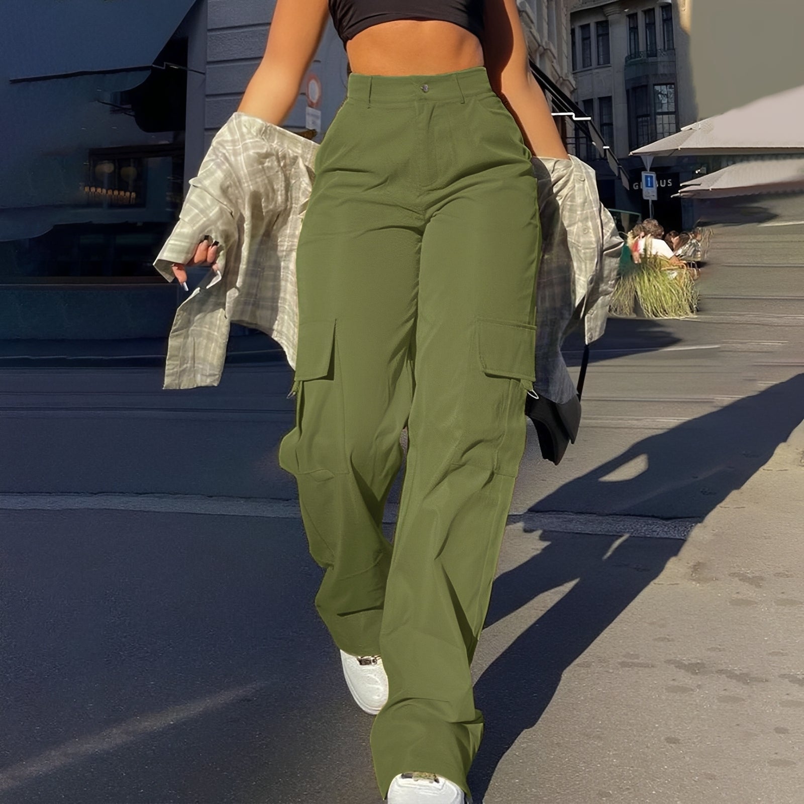 Sophie - Bequeme Cargohose mit hoher Taille für Damen