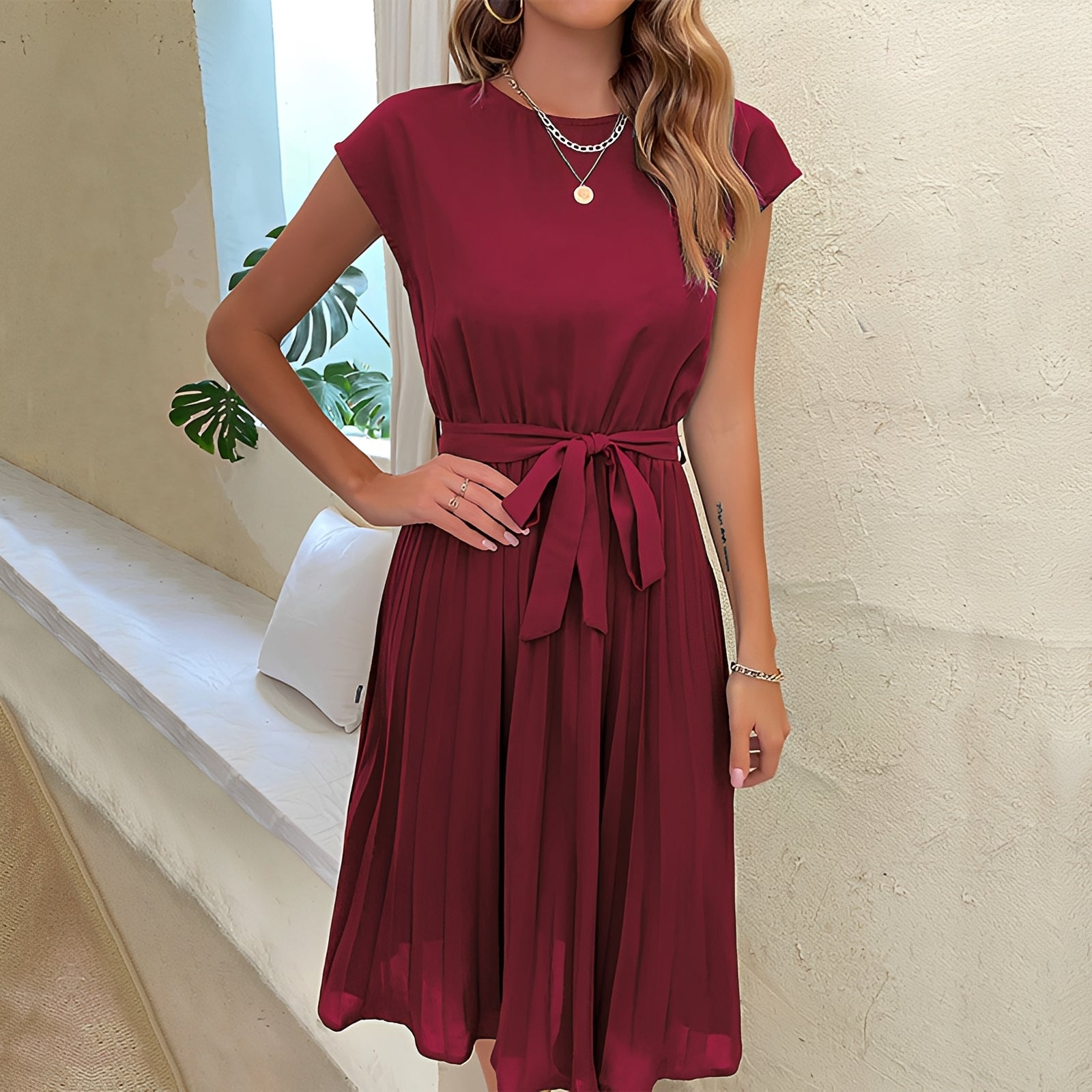 Aimee - Elegantes Plisseekleid