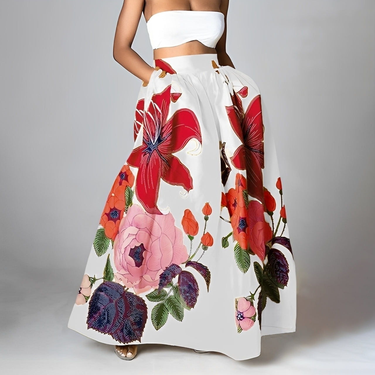 Jessica - Eleganter Boho-Rock mit hoher Taille für Damen