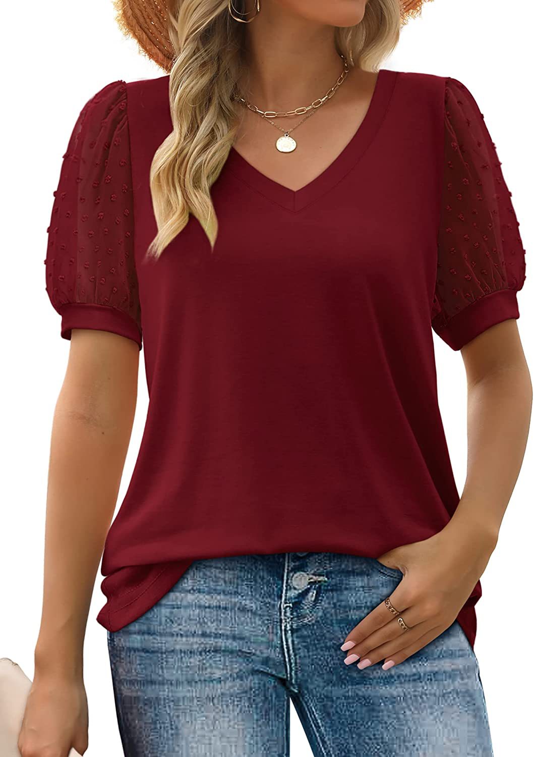 Jessica - Elegantes Damenoberteil mit V-Ausschnitt