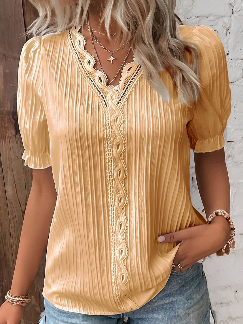 Kristina - Modische V-Ausschnitt-Bluse für Damen