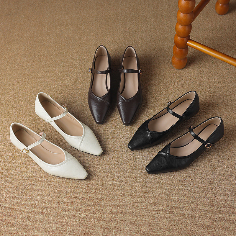 Isobella - Bequeme flache Pumps-Sandalen