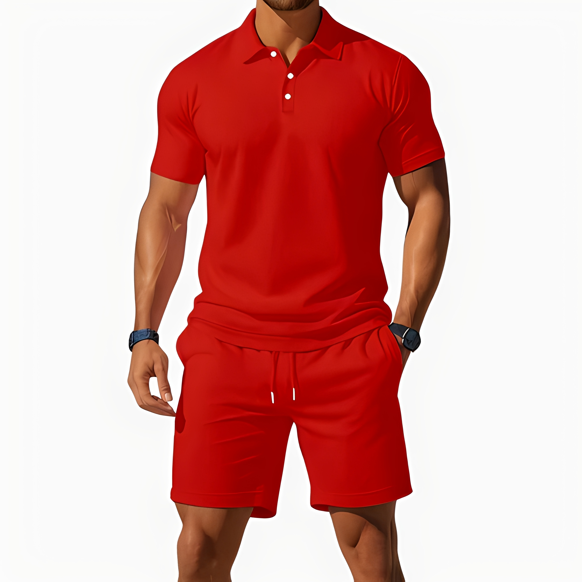 Aldrin - Trendiges Polo- und Short-Set für Männer