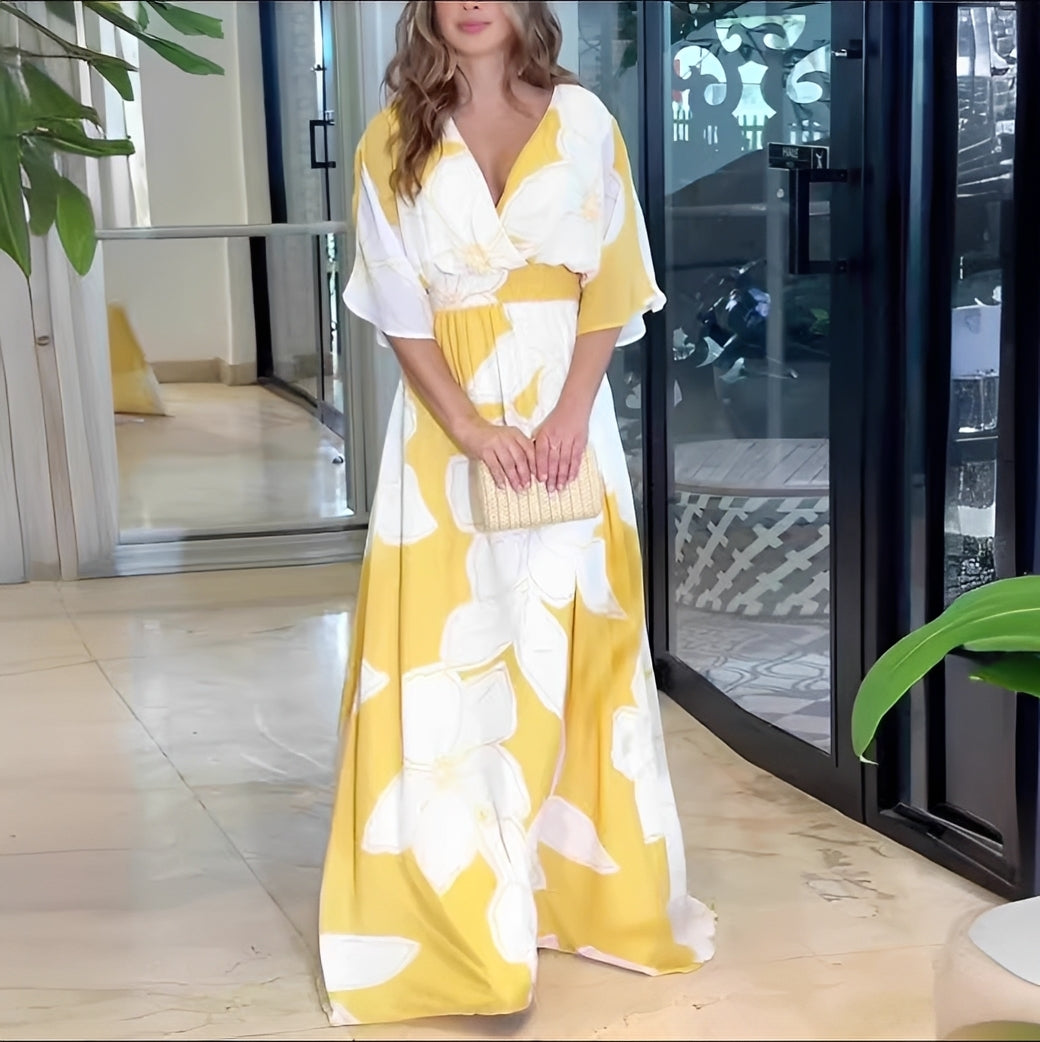 Alessia - Elegantes, Weitgeschnittenes Blumenkleid