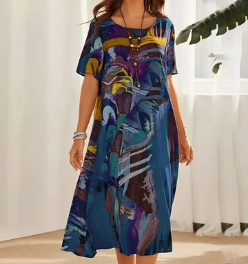 Theresa - Lässig geschnittenes, bedrucktes Kleid für Damen