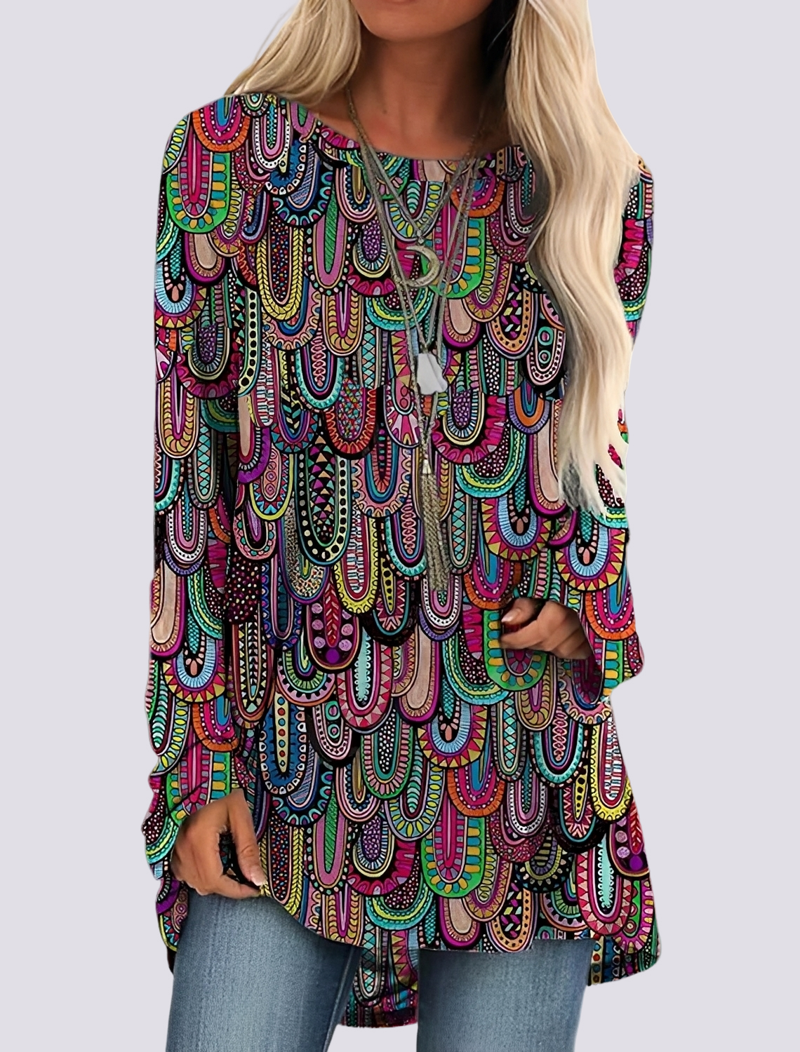 Monica - Trendiges Ethno-Hemdkleid