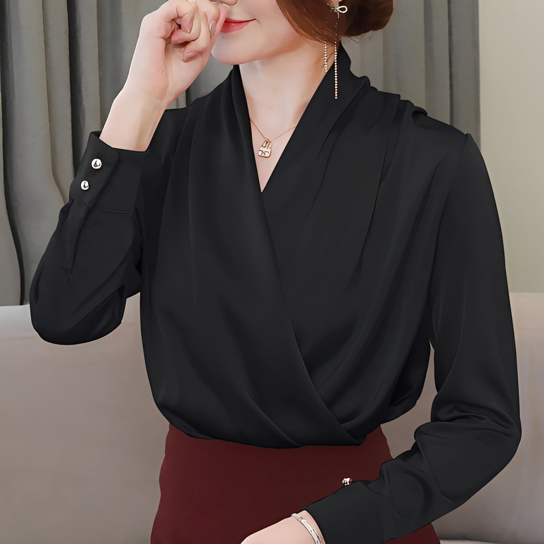 Isabel - Schickes V-Ausschnitt-Top