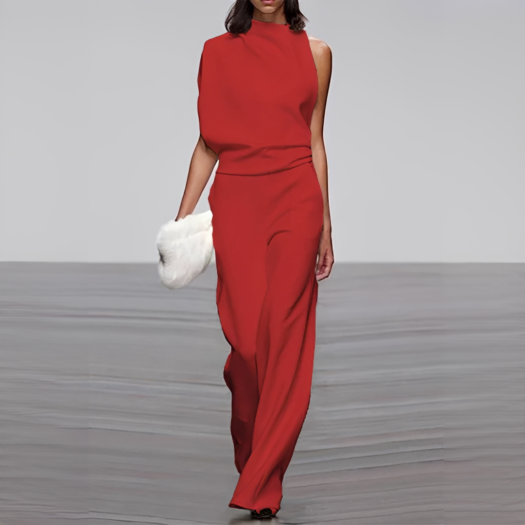 Noviem - Eleganter Overall mit Rundhalsausschnitt für Frauen