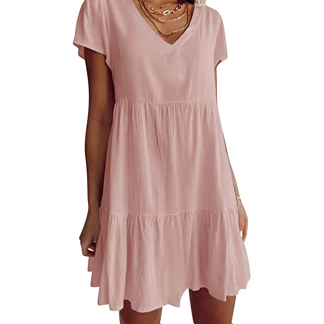 Judith - Lockeres Weites Kurzes Kleid