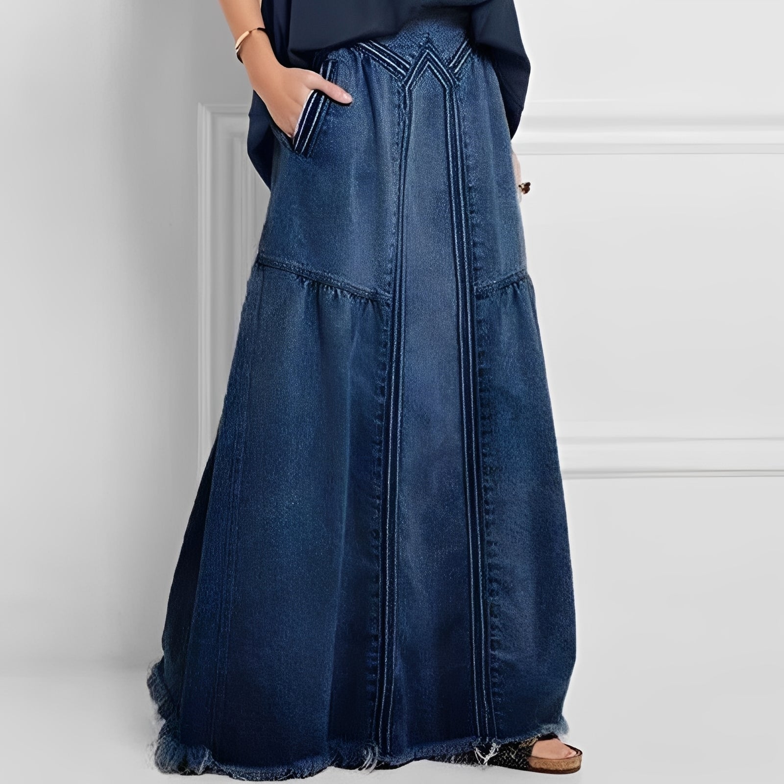 Nella - Schicker Jeansrock mit Tasche für Damen