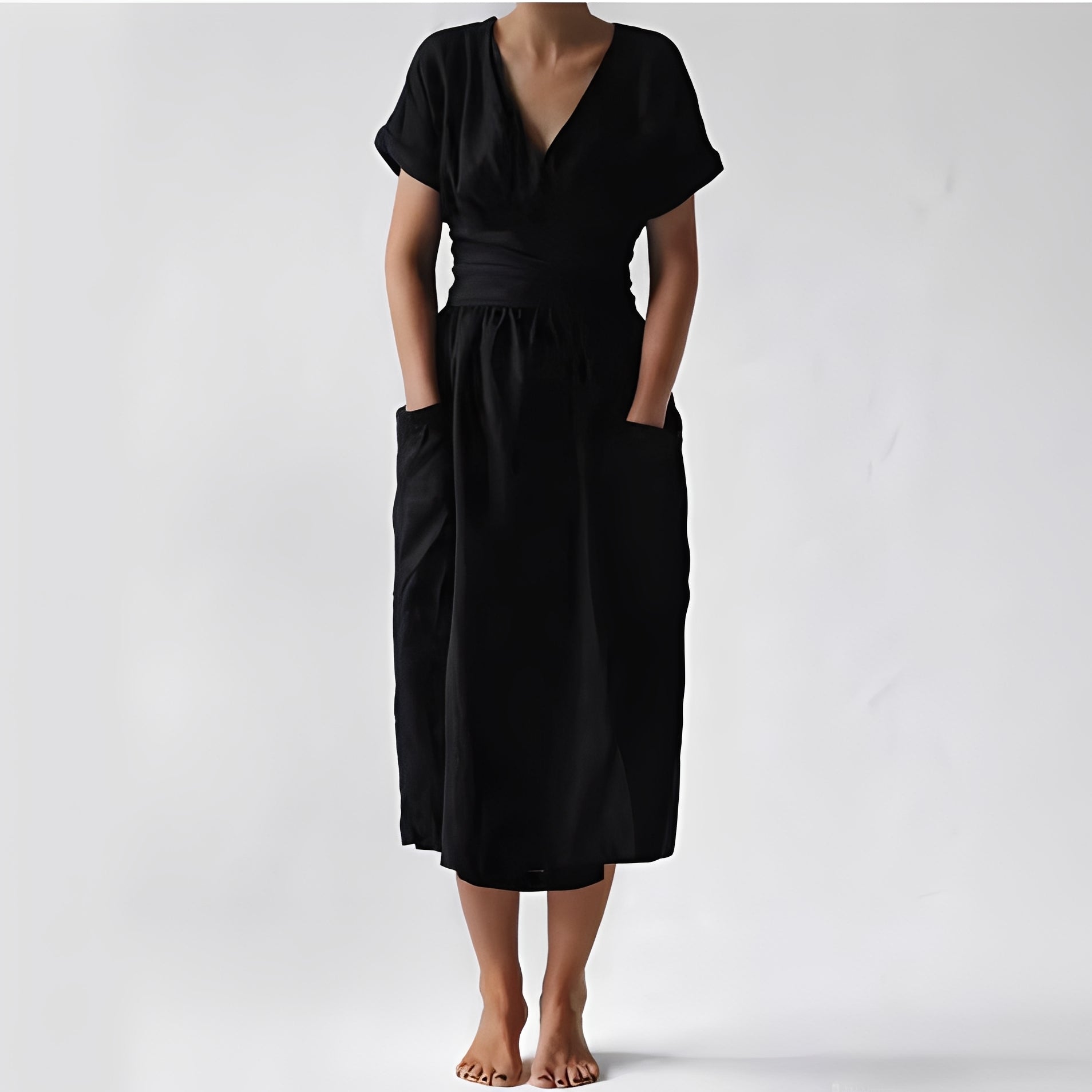 Sasha - Bequemes Wickelkleid mit Taschen
