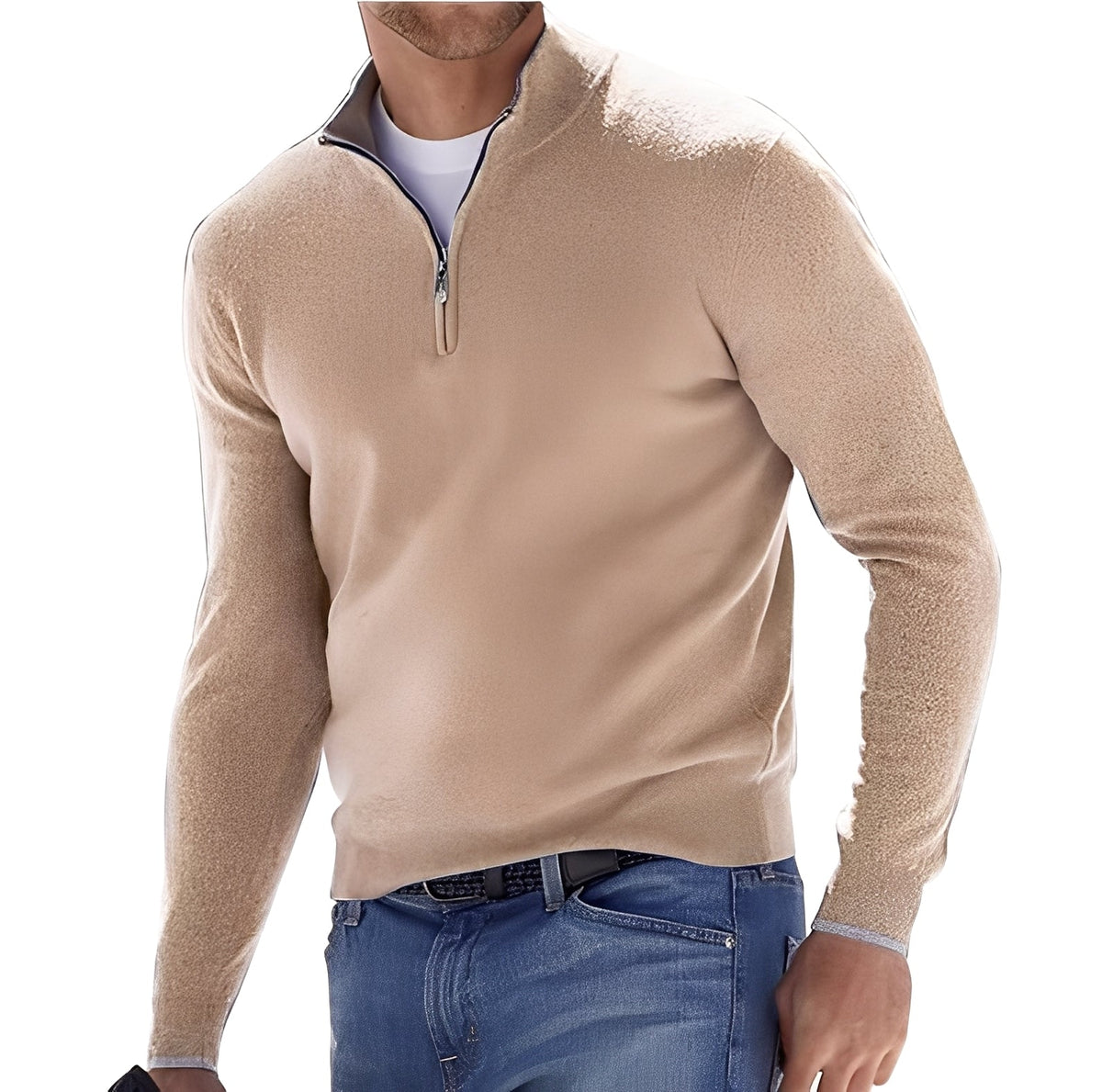 Ralph - Bequemer Pullover mit halbem Reißverschluss