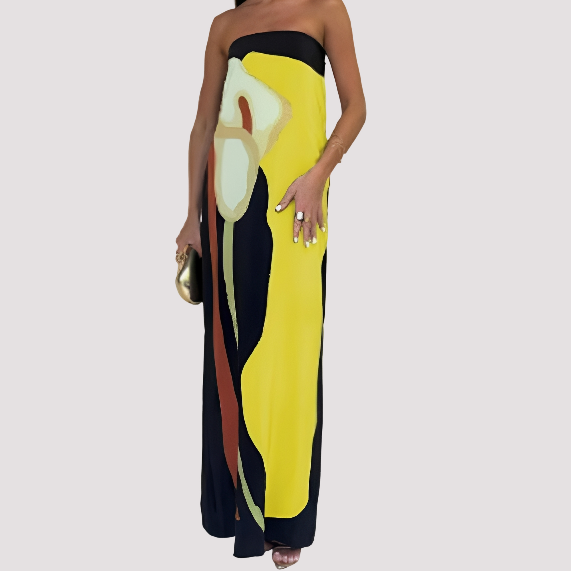 Samara - Stilvolles Maxikleid ohne Schultern