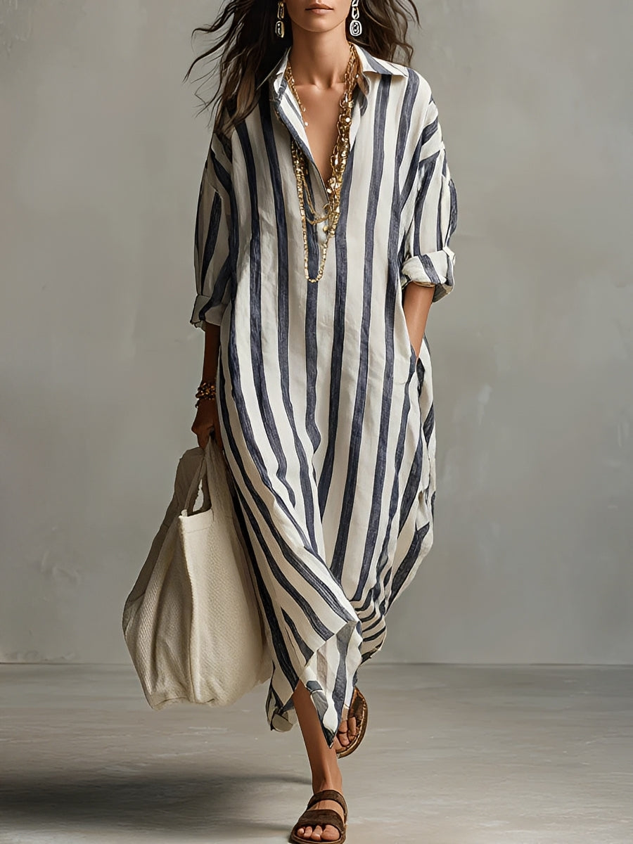 Charlotte - A-Linien-Kleid mit Streifen