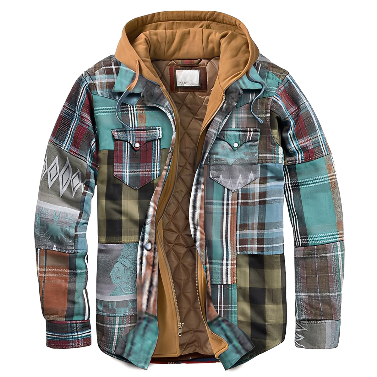 Flynn - zeitlose karierte Jacke mit Kapuze