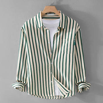 Marvin - Elegantes gestreiftes Langarmhemd