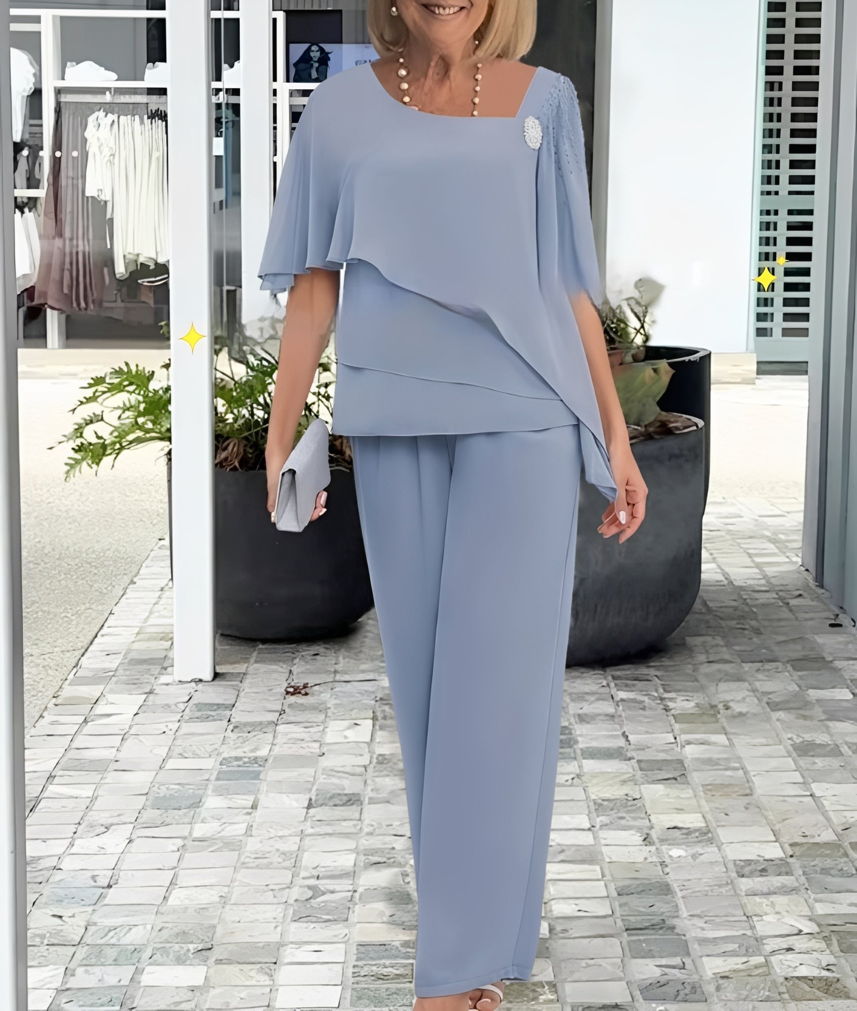 Leah - Stilvolles, locker geschnittenes zweiteiliges Damen-Set