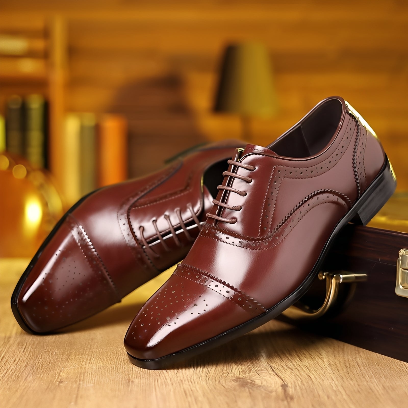 Ronan - Retro-Herrenschuhe mit spitzem Schnitt