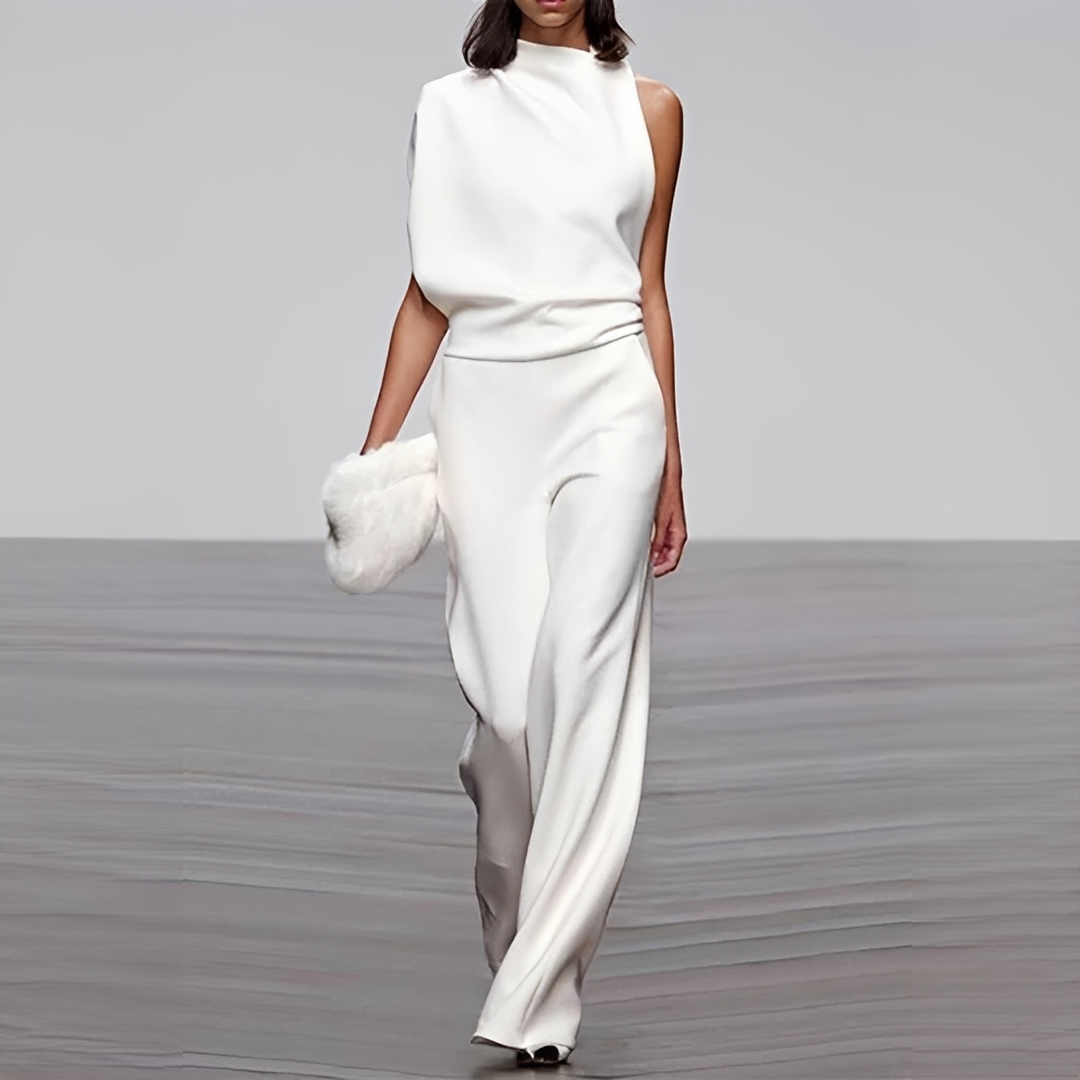 Noviem - Eleganter Overall mit Rundhalsausschnitt für Frauen
