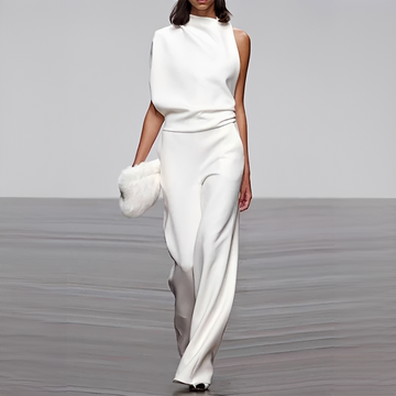 Noviem - Eleganter Overall mit Rundhalsausschnitt für Frauen