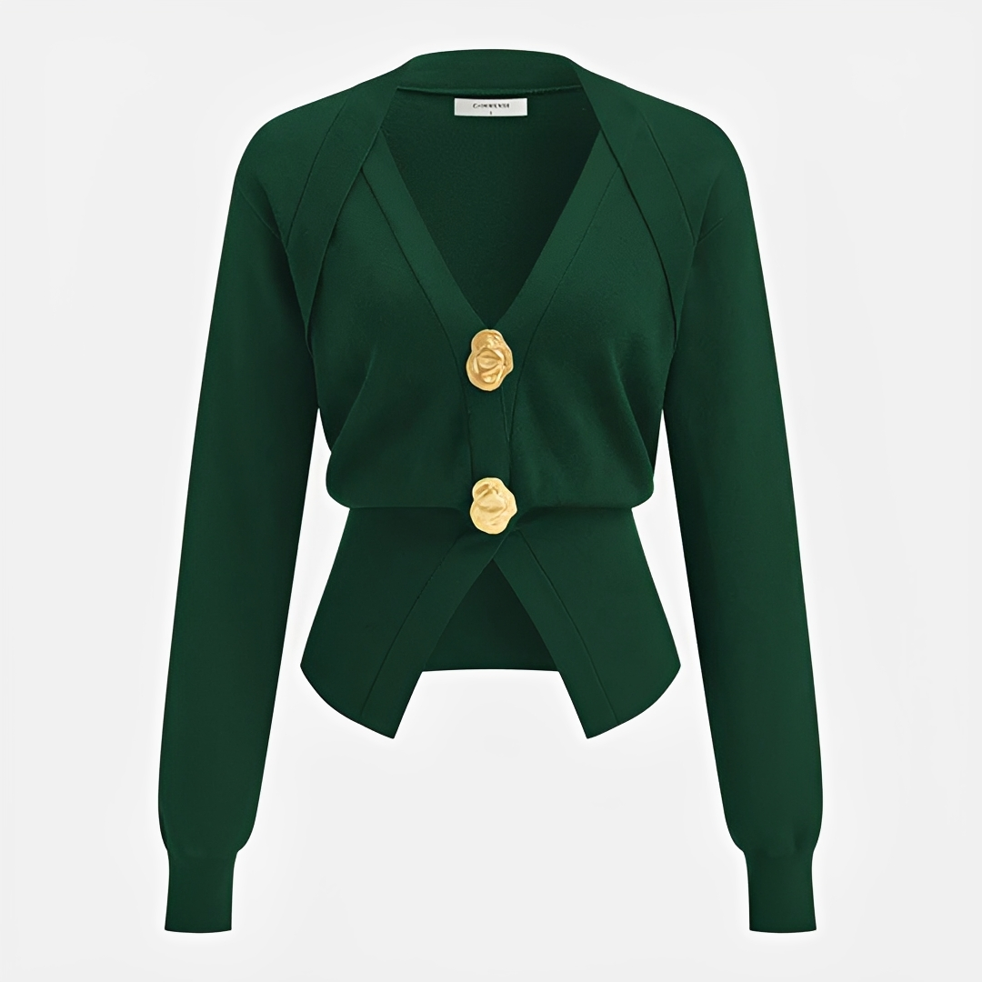 Kisha - Elegante V-Ausschnitt Jacke