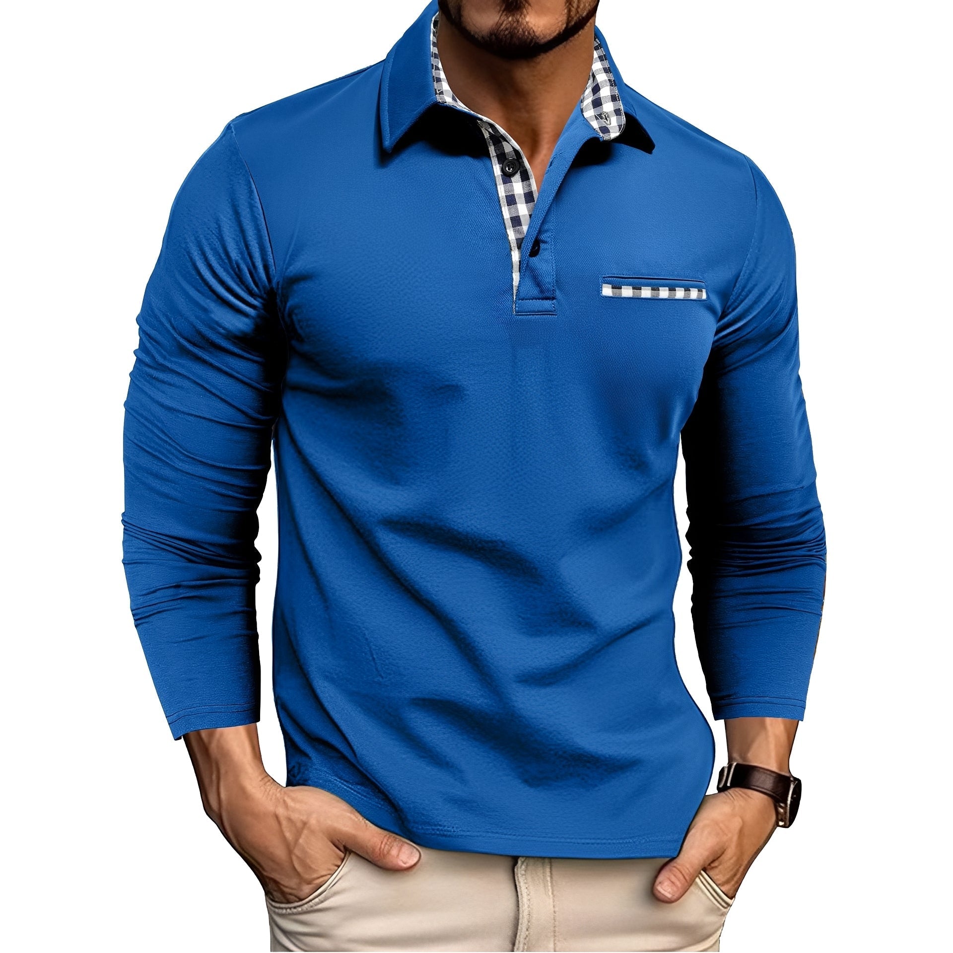 Gerald - Elegantes Langarm-Poloshirt für Herren