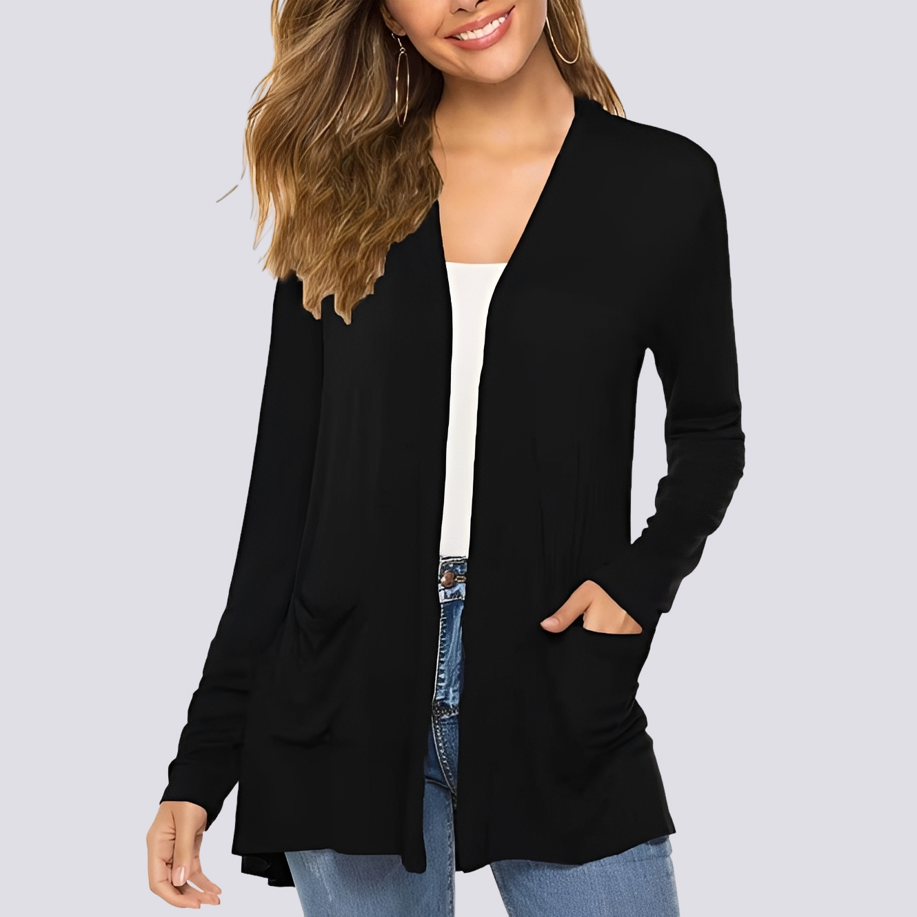 Bertha - Bequeme Langarm-Jacke