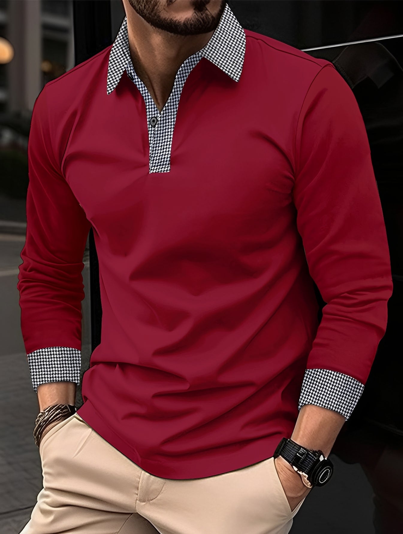 Xander - Stilvolles Langarm-Poloshirt für Männer
