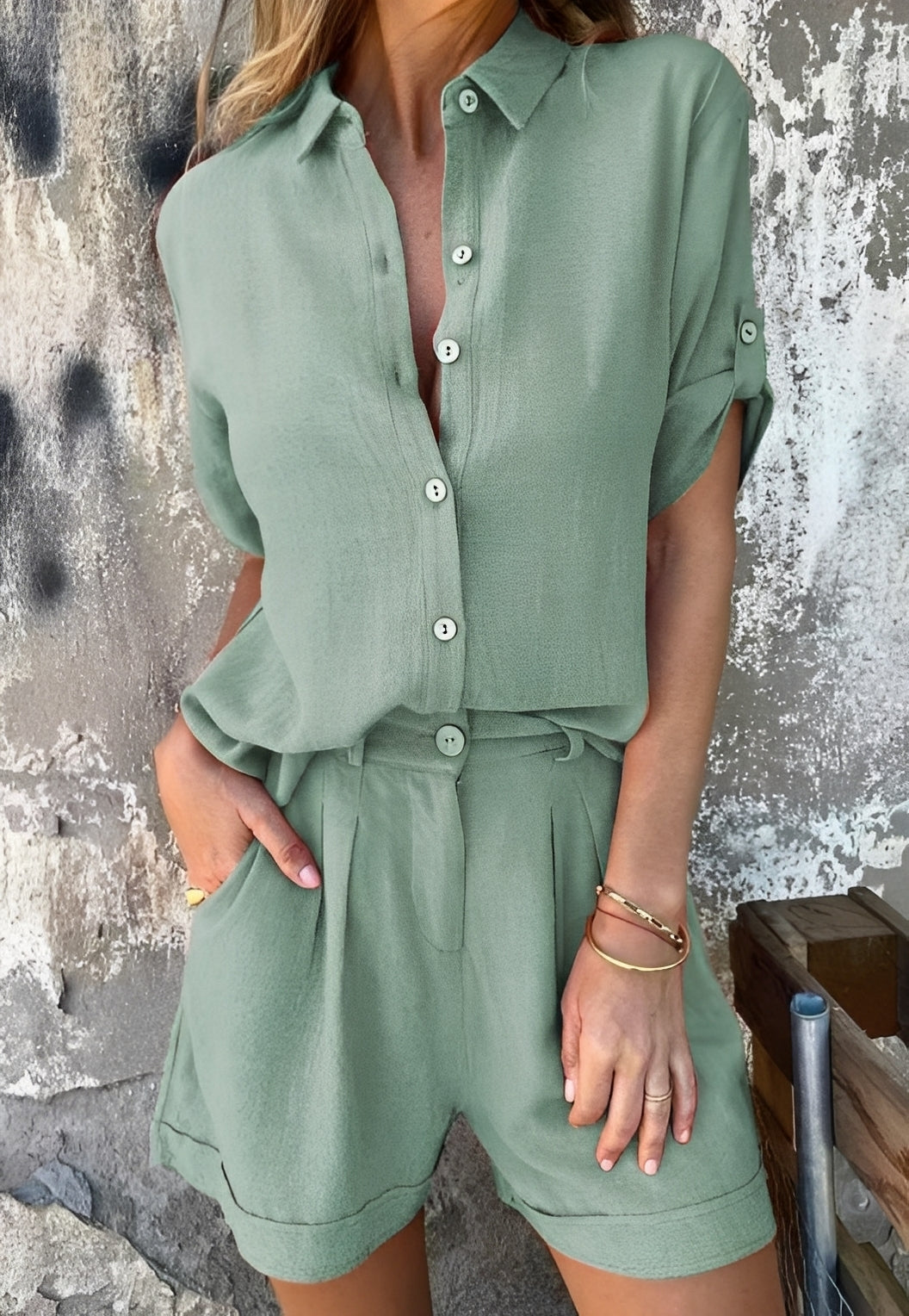 Minnie - Komfortables Set aus Bluse und Shorts