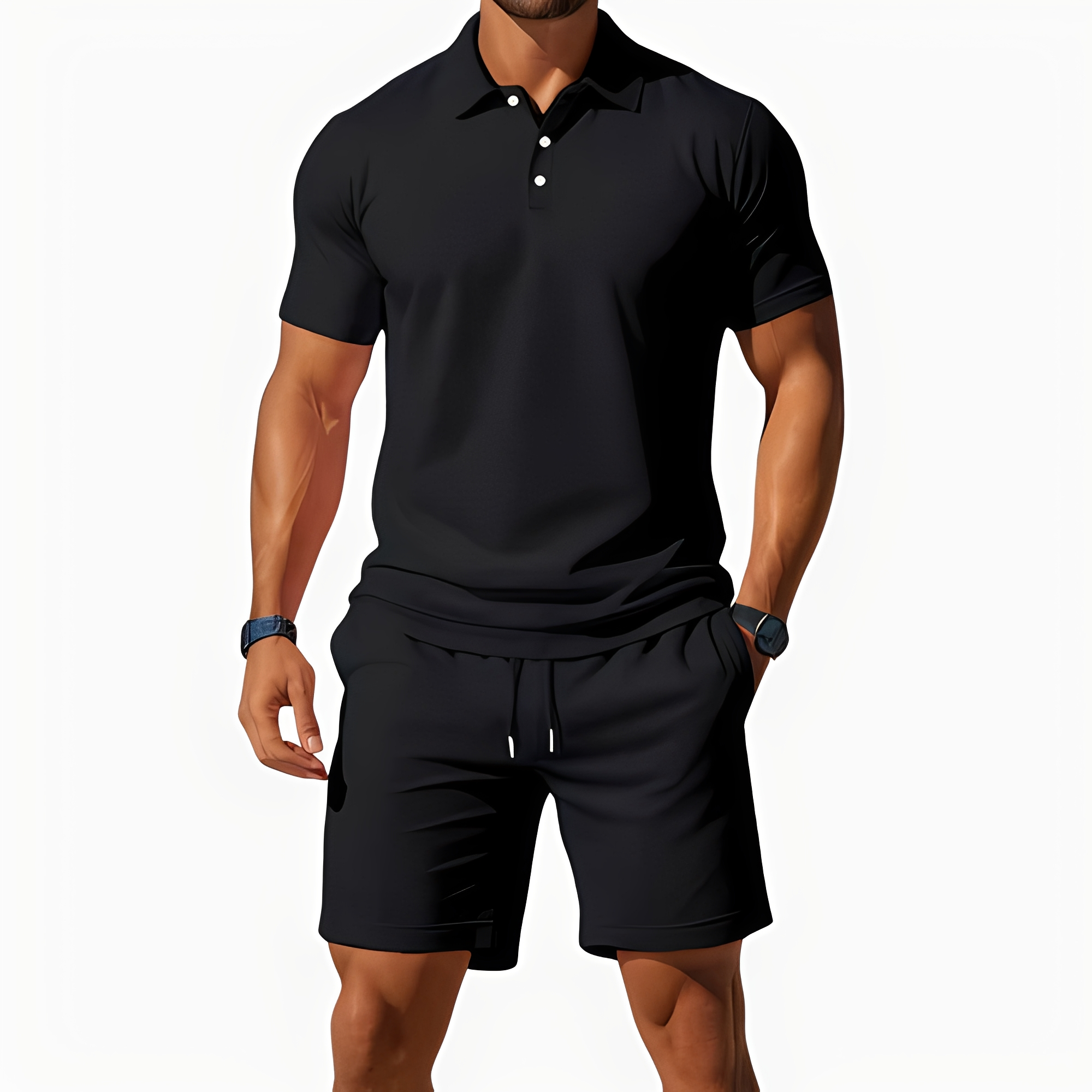 Aldrin - Trendiges Polo- und Short-Set für Männer