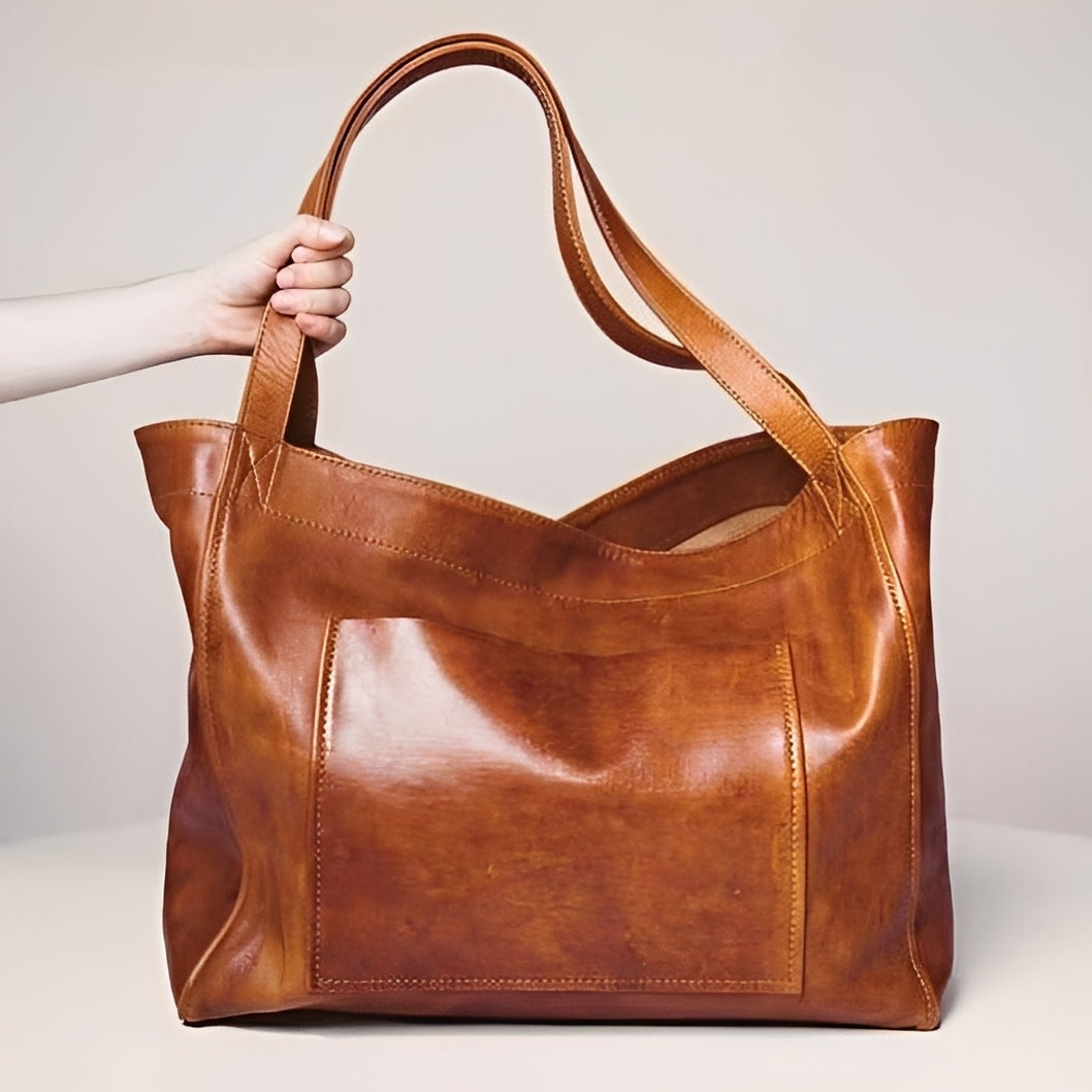 Davina - Große Schultertasche im klassischen Stil