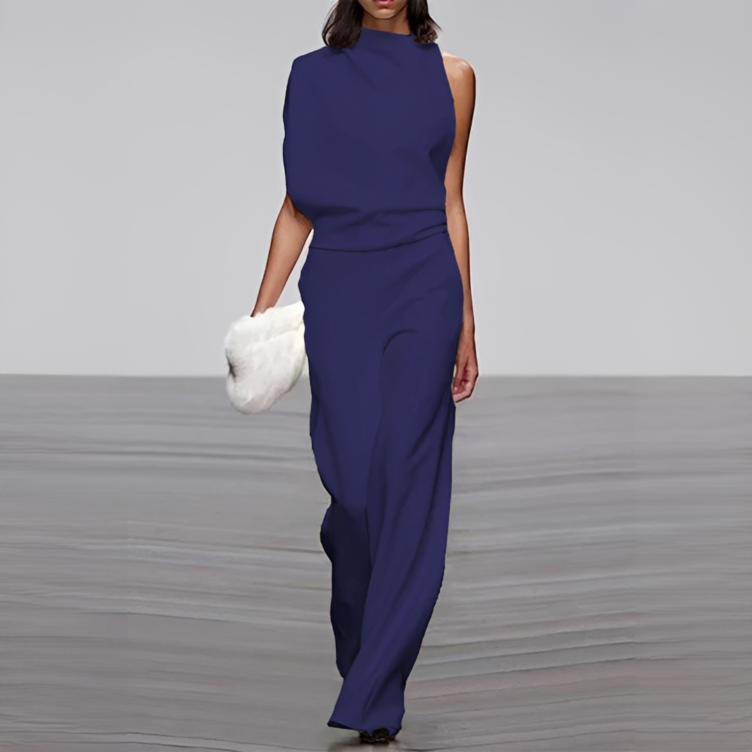 Noviem - Eleganter Overall mit Rundhalsausschnitt für Frauen