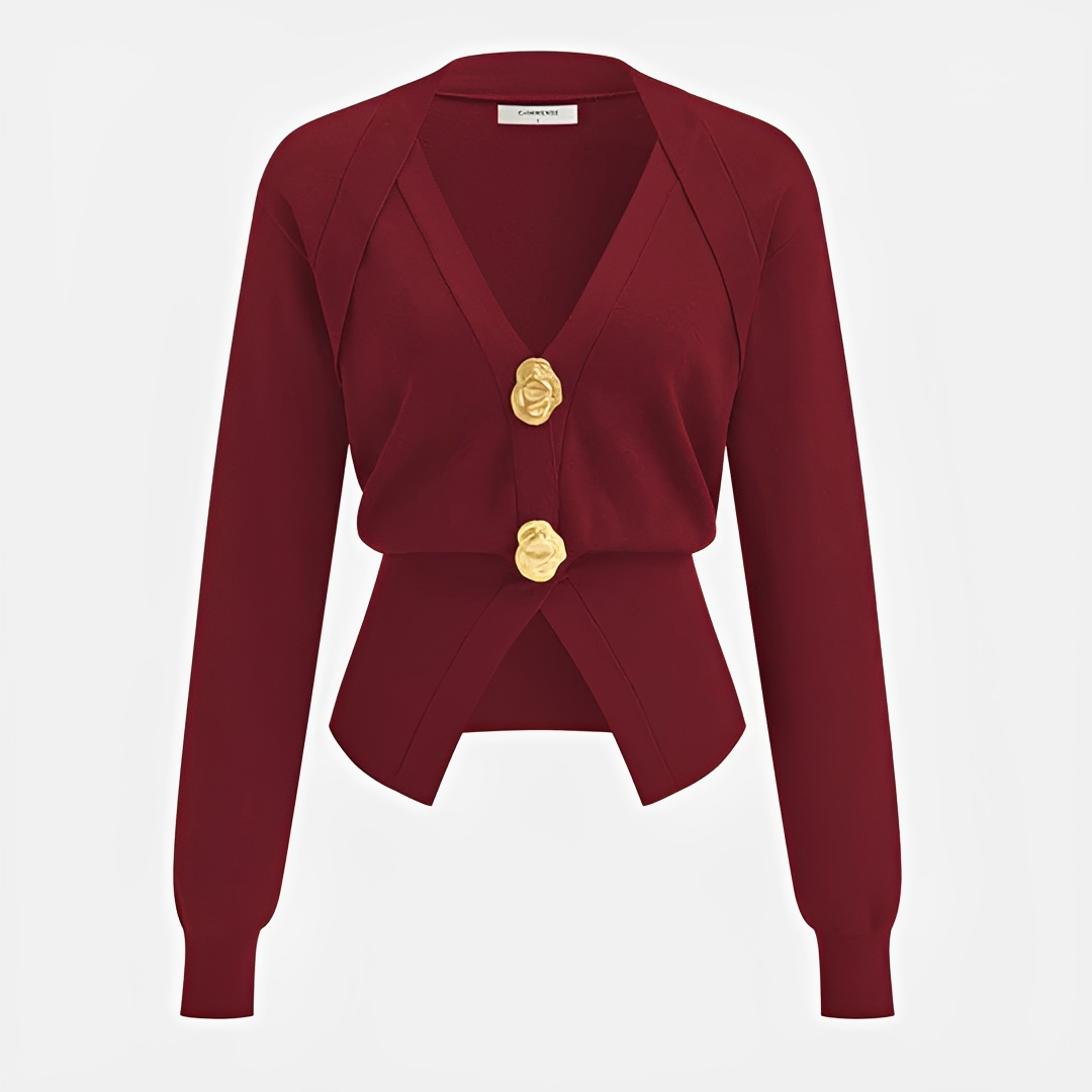 Kisha - Elegante V-Ausschnitt Jacke