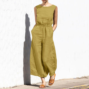 Angela - Lässiger ärmelloser Damenjumpsuit