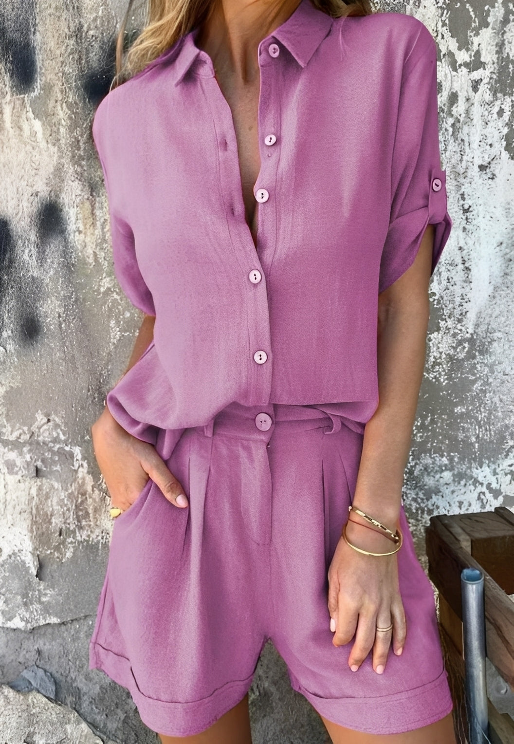 Minnie - Komfortables Set aus Bluse und Shorts