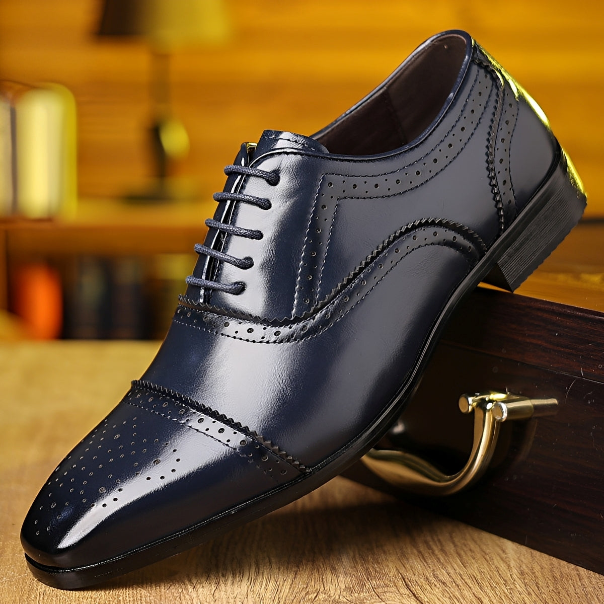 Ronan - Retro-Herrenschuhe mit spitzem Schnitt